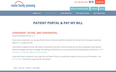 Patient Portal & Pay My Bill - Maine Family Planning