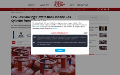 LPG Gas Booking: How to book Indane Gas Cylinder from ...