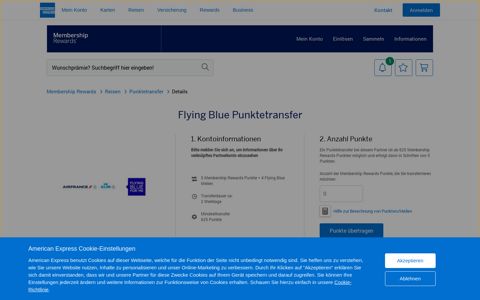 Air France und KLM Flying Blue Punktetransfer Membership ...