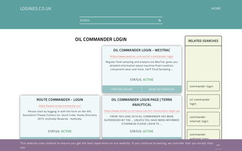 oil commander login - General Information about Login - Logines UK