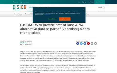 GTCOM-US to provide first-of-kind APAC alternative data as ...