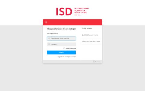 Site login (Firefly) - ISD