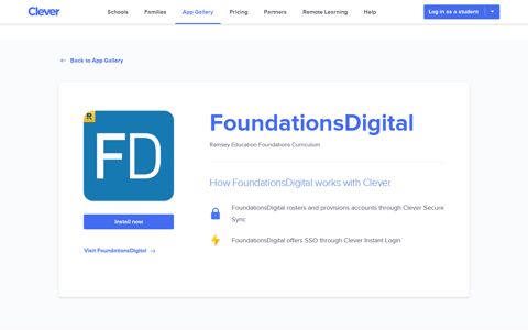 FoundationsDigital - Clever application gallery | Clever