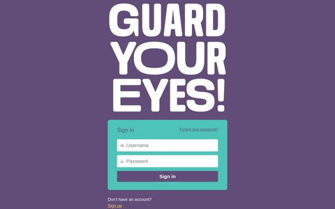 Login - Guard Your Eyes