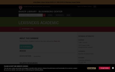 LexisNexis Academic | Lexis/Nexis Academic - Baker Library