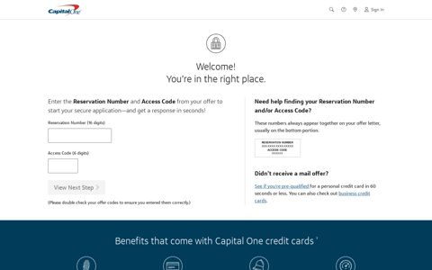 Respond to Capital One Mail Offer | Capital One