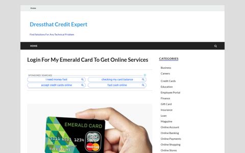 Login For My Emerald Card To Get Online Services - Dressthat