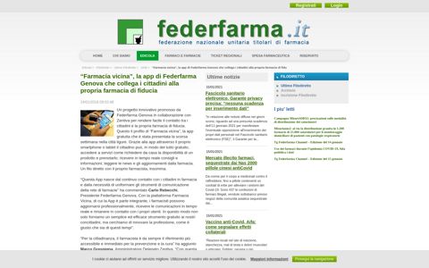 “Farmacia vicina”, la app di Federfarma Genova che collega i ...
