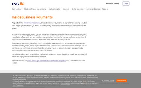 InsideBusiness Payments • ING - ING Wholesale Banking