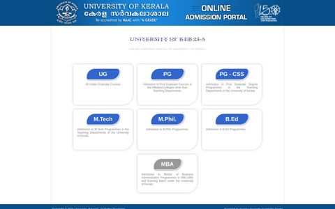 Kerala University Admissions-2020