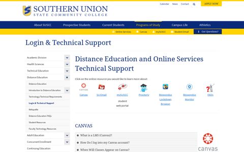 Login & Technical Support