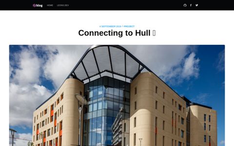 Connecting to Hull - Antony's blog