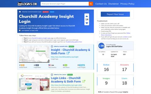 Churchill Academy Insight Login - Logins-DB