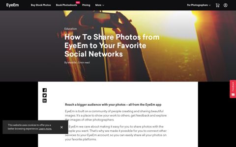 How To Share Photos from EyeEm to Your Favorite Social ...