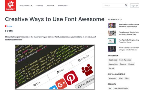 Creative Ways to Use Font Awesome | Solodev