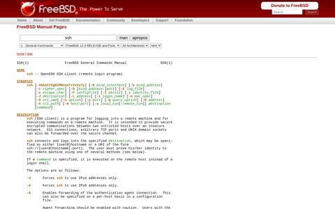 ssh(1) - FreeBSD