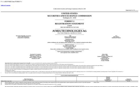 jumia technologies ag - SEC.gov