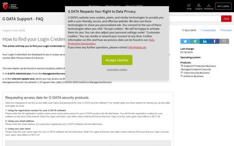 How to find your Login Credentials for G DATA Business | G ...