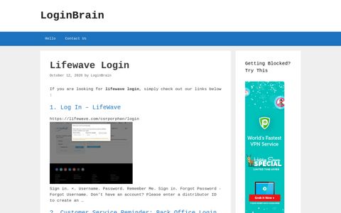 Lifewave - Log In - Lifewave - LoginBrain