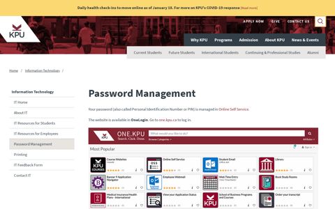 Password Management | KPU.ca - Kwantlen Polytechnic ...