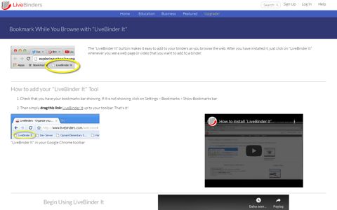 LiveBinder It Bookmarklet - Add While You Browse - LiveBinders