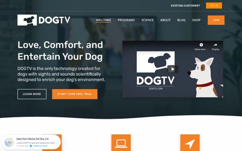 DOGTV - Entertain, Love, and Comfort Your Dog All Day