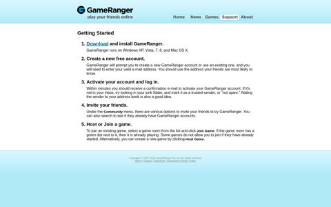 Getting Started - GameRanger