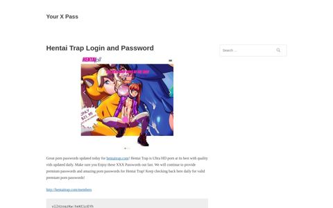 Hentai Trap Login and Password – Your X Pass