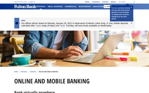 Personal Online and Mobile Banking | Fulton Bank