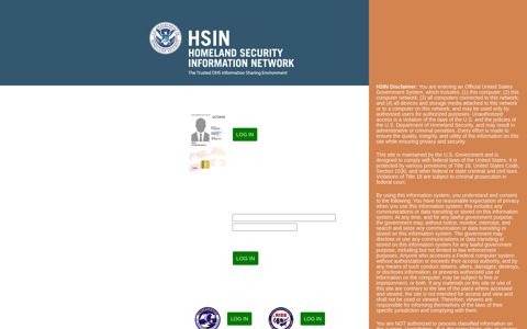 Homeland Security Information Network: Login