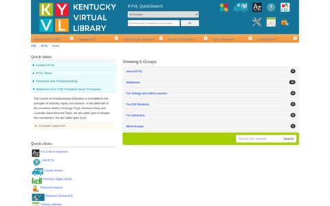 Guides BY GROUP - KYVL at Kentucky Virtual Library