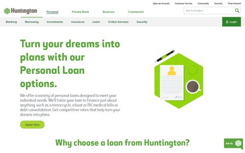 Personal Loans: Financing Personal Dreams | Huntington Bank