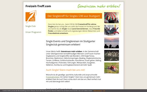 Der Singletreff für Singles Ü30 aus Stuttgart! - Freizeit-Treff.com