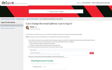Can I change the email address I use to log in? – Deluxe ...