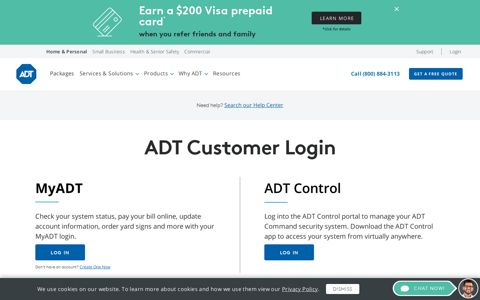 ADT® Customer Login: Manage Your Active ADT Account