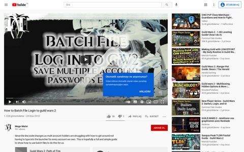 How to Batch File Login to guild wars 2 - YouTube