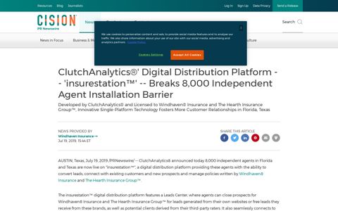 ClutchAnalytics®' Digital Distribution Platform -- 'insurestation ...