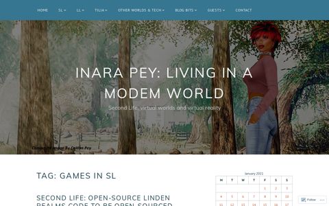 Games in SL – Inara Pey: Living in a Modem World