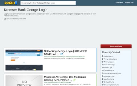 Kremser Bank George Login - Loginii.com