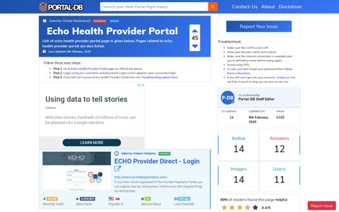 Echo Health Provider Portal