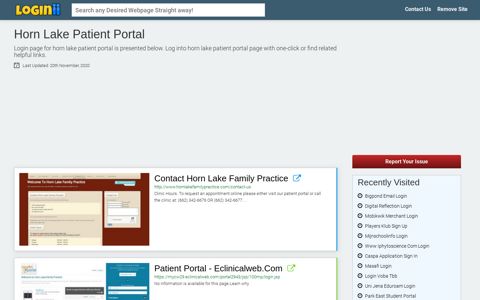Horn Lake Patient Portal - Loginii.com