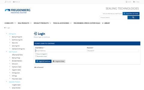 Login | Freudenberg Sealing Technologies | Online Catalogue ...