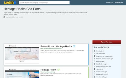 Heritage Health Cda Portal - Loginii.com