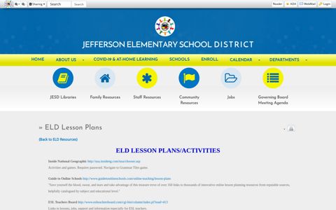 ELD Lesson Plans • Page - Jefferson Elementary School District