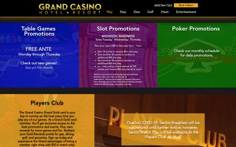 Play at the Grand Casino Hotel & Resort