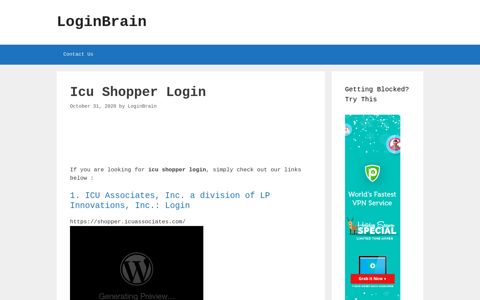 icu shopper login - LoginBrain