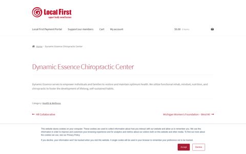 Dynamic Essence Chiropractic Center – Local First Member Portal