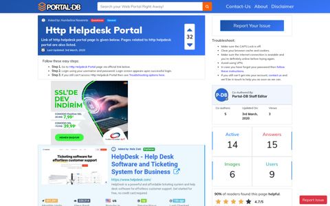 Http Helpdesk Portal