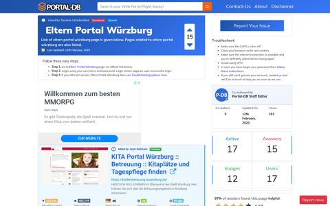 Eltern Portal Würzburg - Portal Homepage