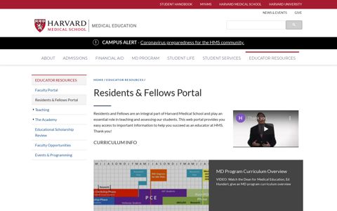 Residents & Fellows Portal - Harvard Medical School